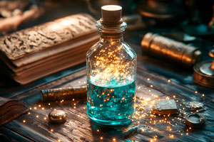 Mystic Bluebrew Potion - Demons & Saints RPG Magical Elixir